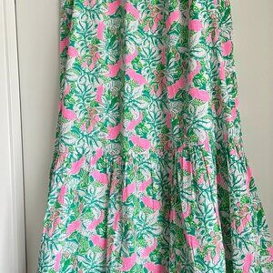 NWT LILY PULITZER GORGEOUS  LONG RUFFLED SKIRT SIZE 10